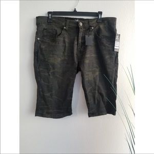 X Ray Moto Olive Camo shorts jeans